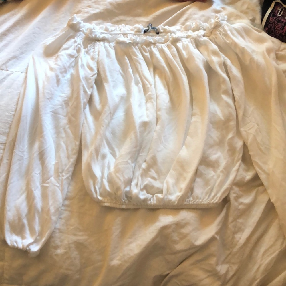 brandy melville white top long sleeve